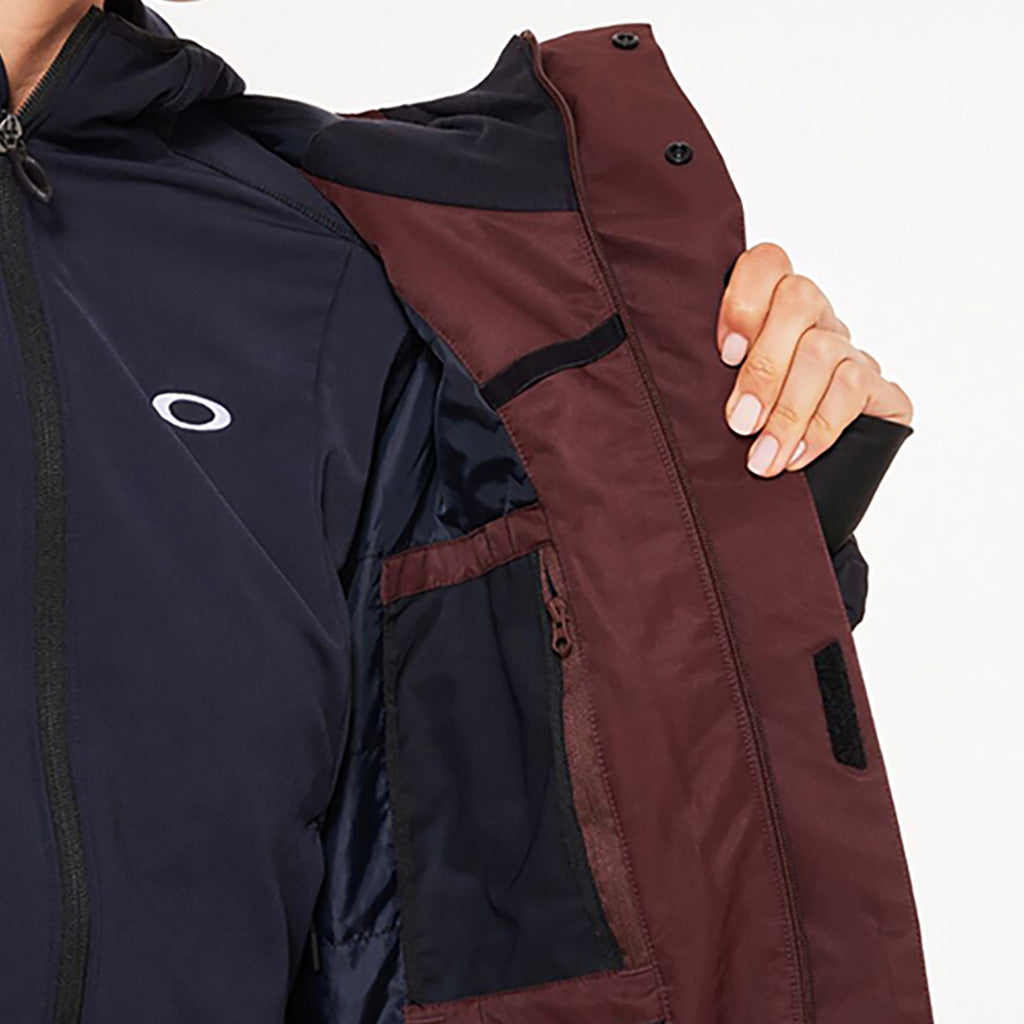 En Skijakke, TNP TBT Insulated i farven Grenache detalje