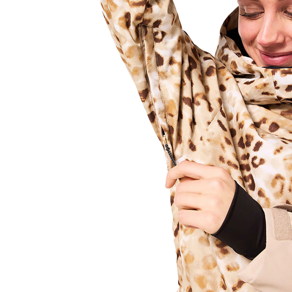 En Skijakke, TNP TBT Insulated i farven Cheetah Td Print nærbillede