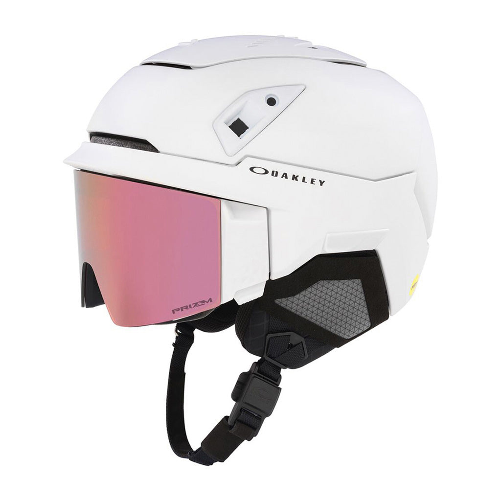 En Skihjelm, MOD7 i farven hvid W. Prizm Rose Gold set fra venstre side