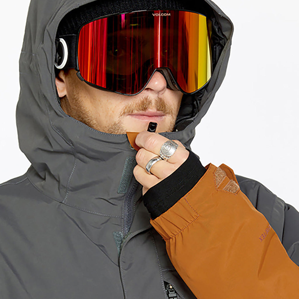 En Skijakke, L GORE-TEX i farven Caramel nærbillede