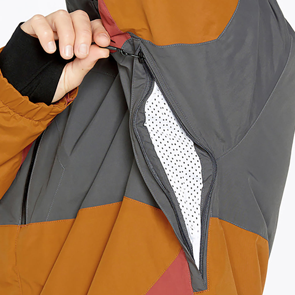 En Skijakke, L GORE-TEX i farven Caramel nærbillede