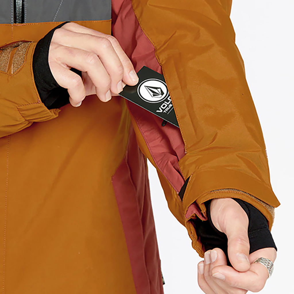 En Skijakke, L GORE-TEX i farven Caramel nærbillede