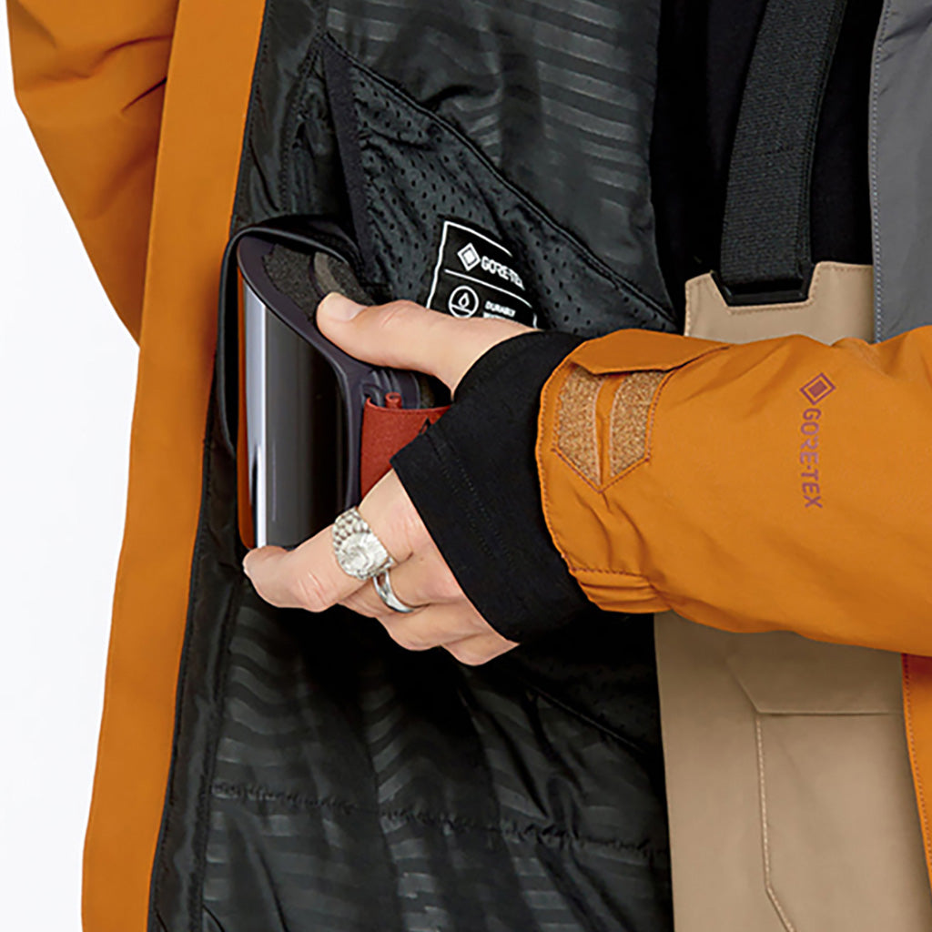 En Skijakke, L GORE-TEX i farven Caramel detalje