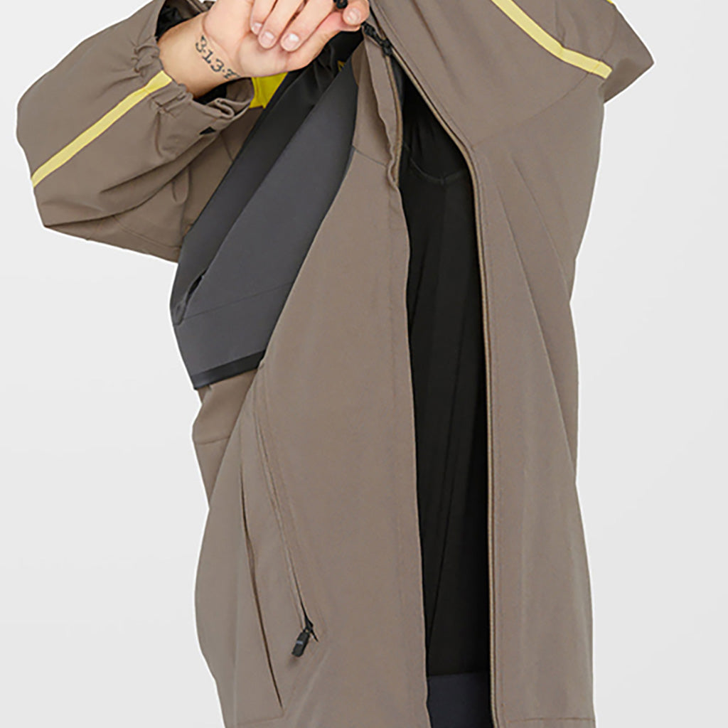 En Skijakke, Brighton Pullover i farven Chestnut brun nærbillede af detalje