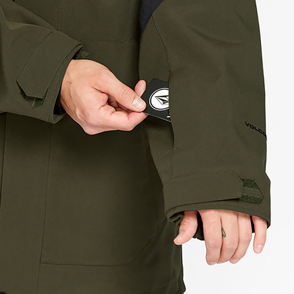 En Skijakke, Brighton Full Zip i farven Ivy detalje