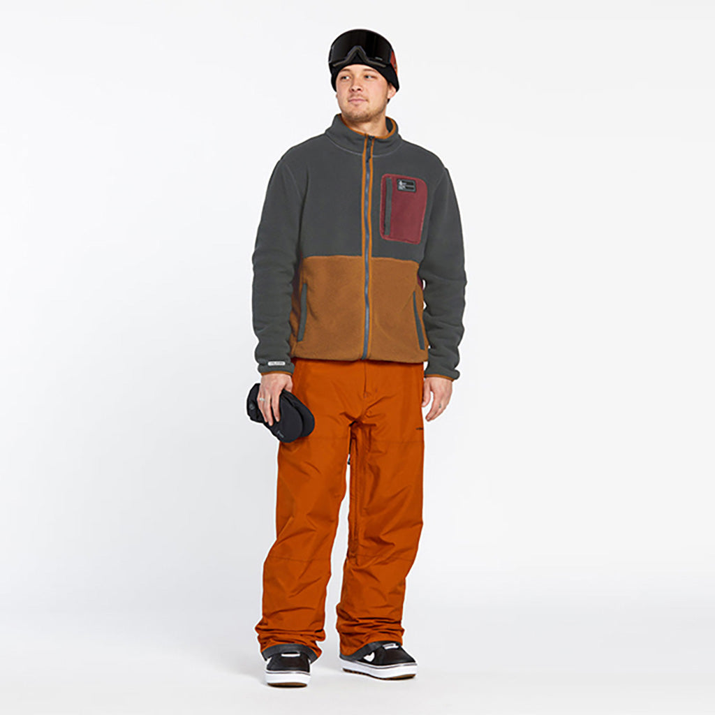 Fleecer Full Zip Midlayer i farven Charcoal set forfra