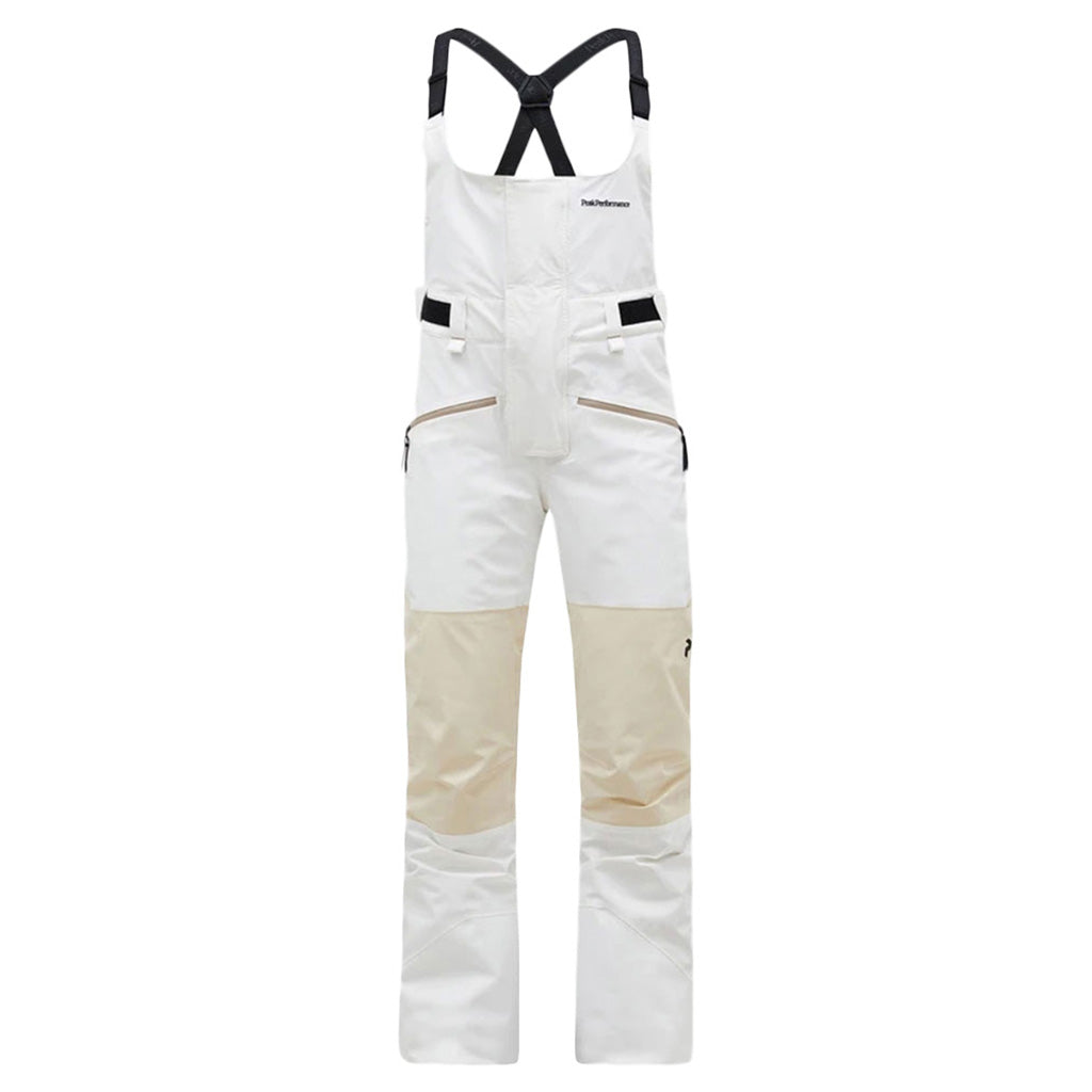 2L Stretch Bib Skibukser i farven Offhvid-Sand Fog