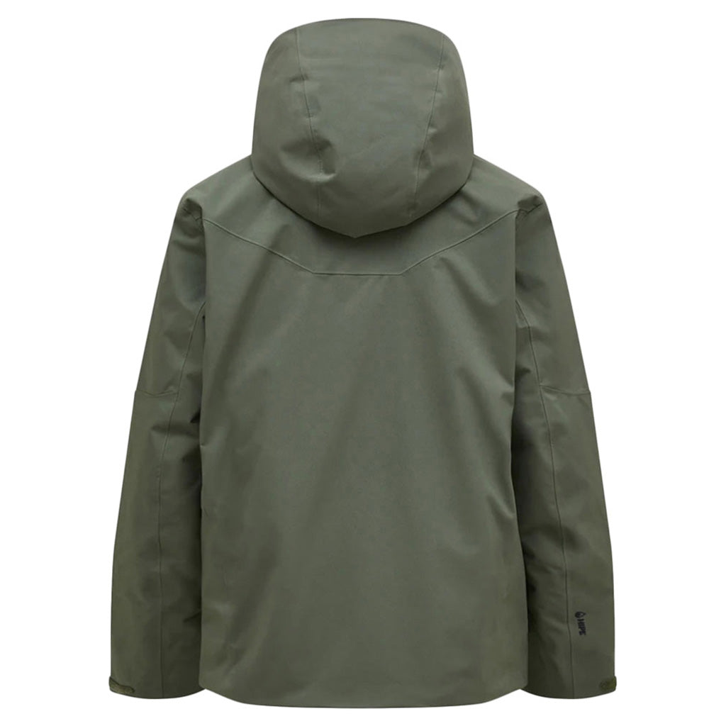 En Skijakke, Maroon i farven Pine Needle set bagfra