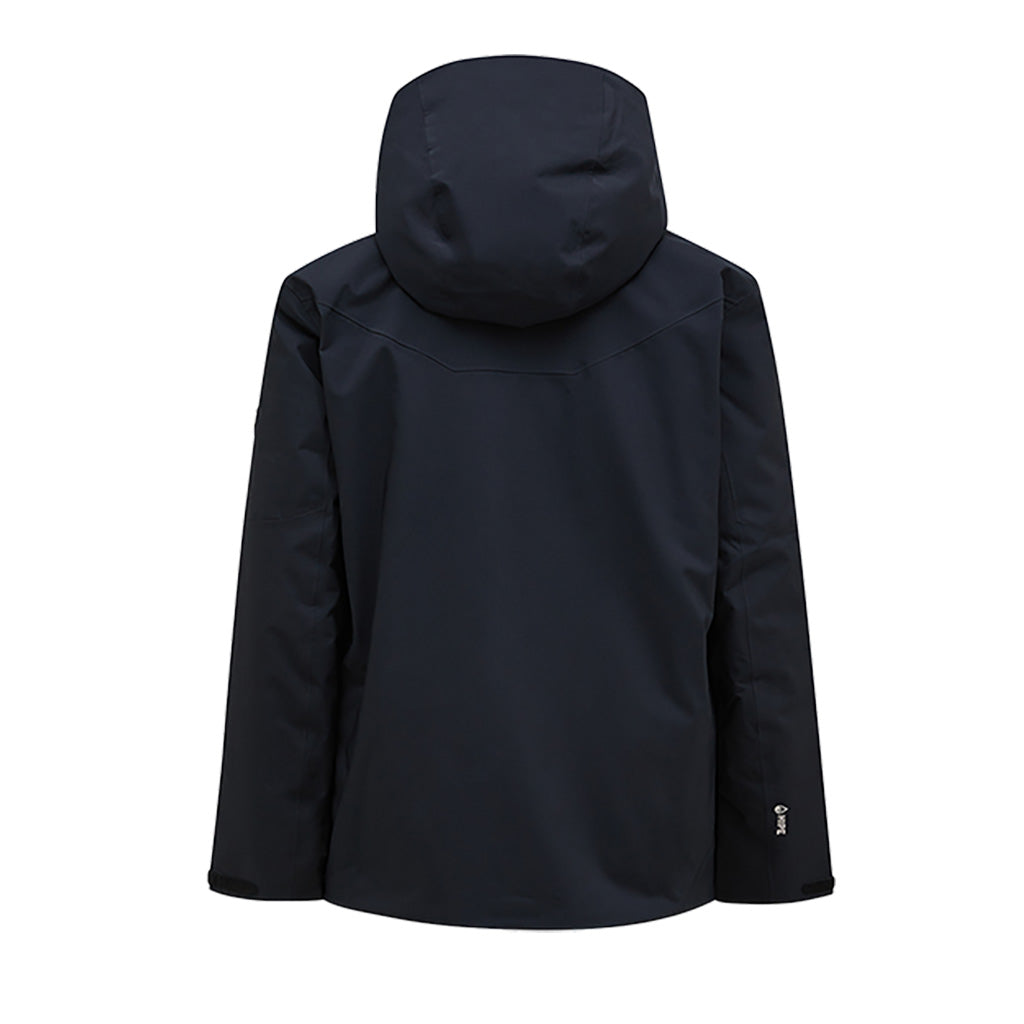 En Skijakke, Maroon i farven sort set bagfra