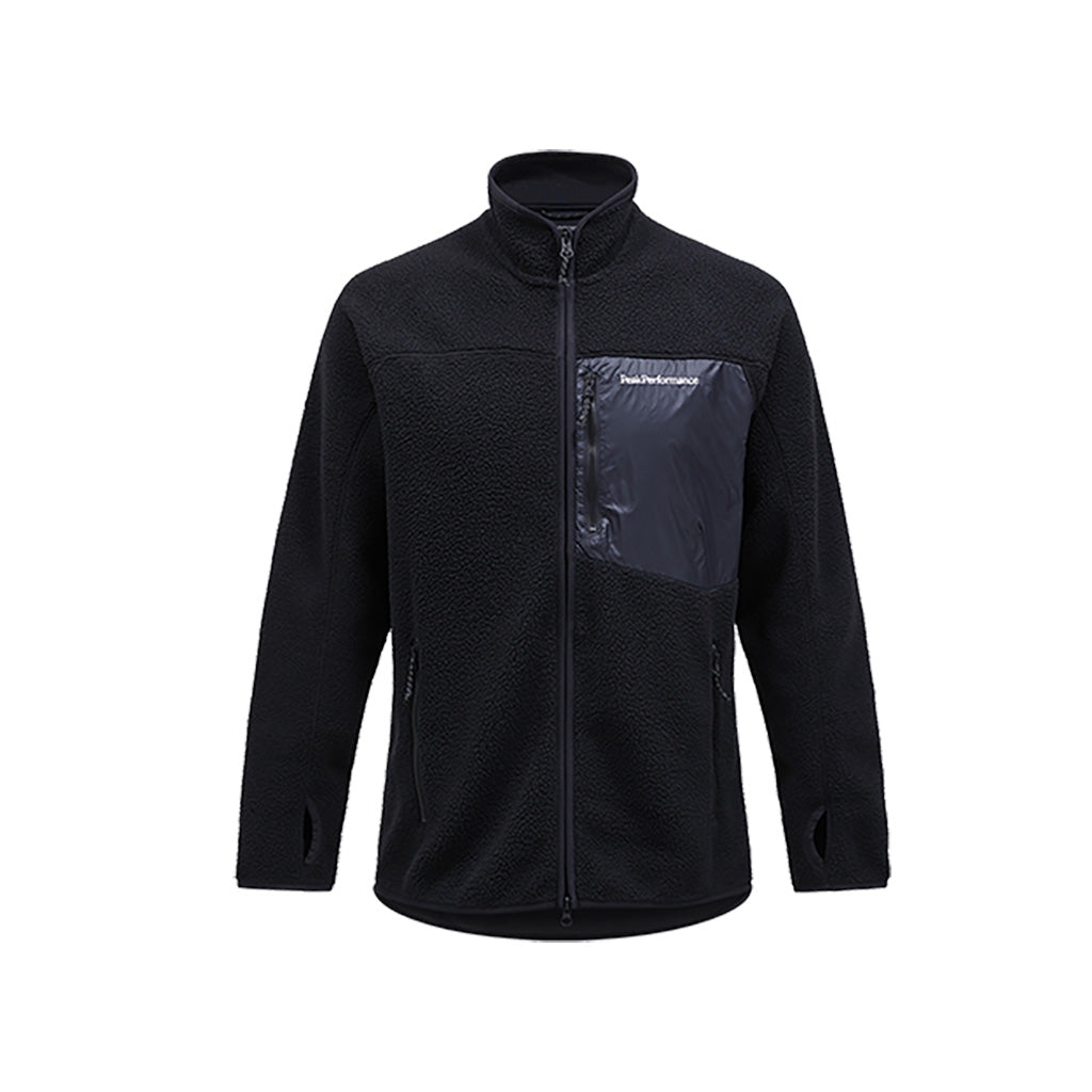 En Fleece, Pile Zip i farven sort