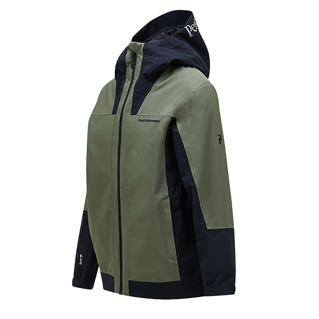 En Skijakke, Rider Tech Insulated i farven Pine Needle set fra siden