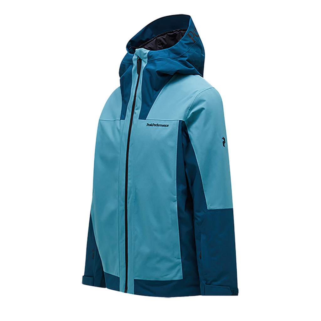 En Skijakke, Rider Tech Insulated i farven Hydro Fresh set fra en skrå vinkel