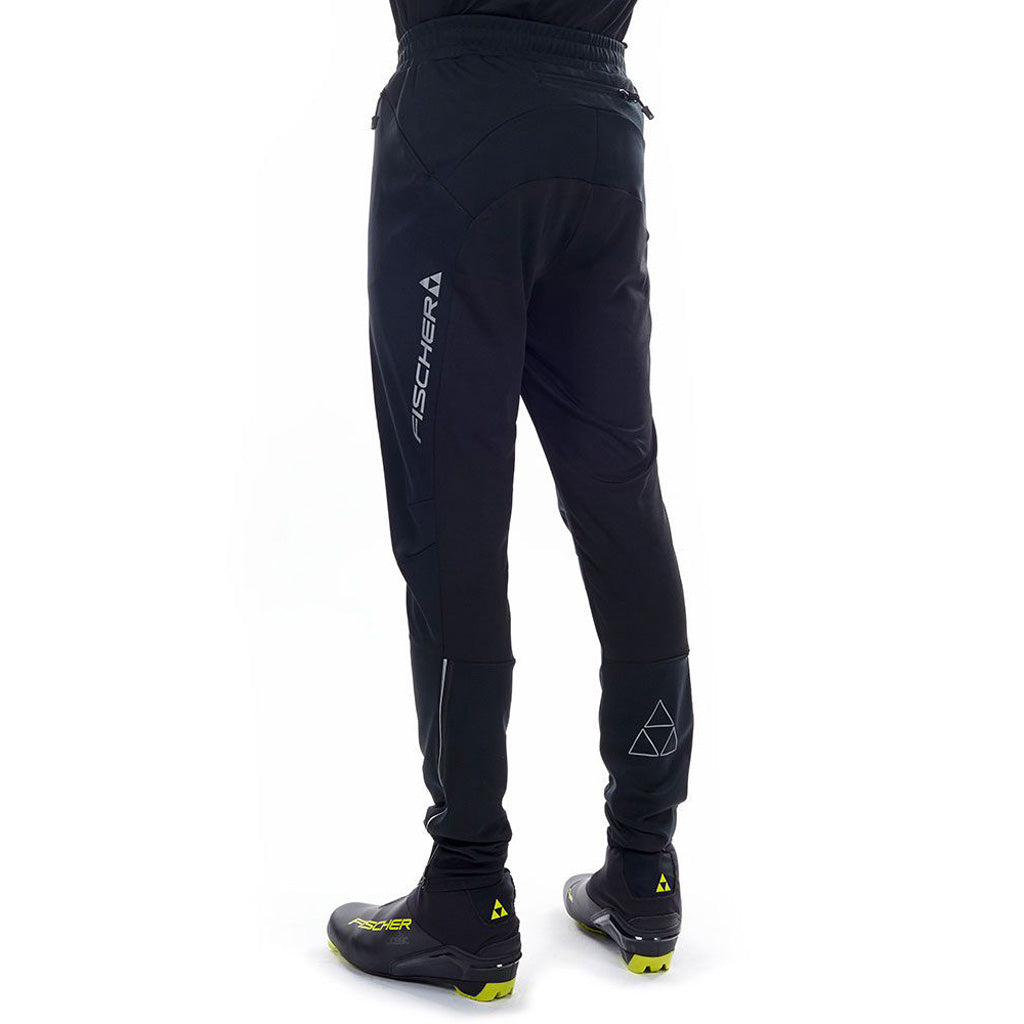 Asarna Softshell Skibukser i farven sort set bagfra