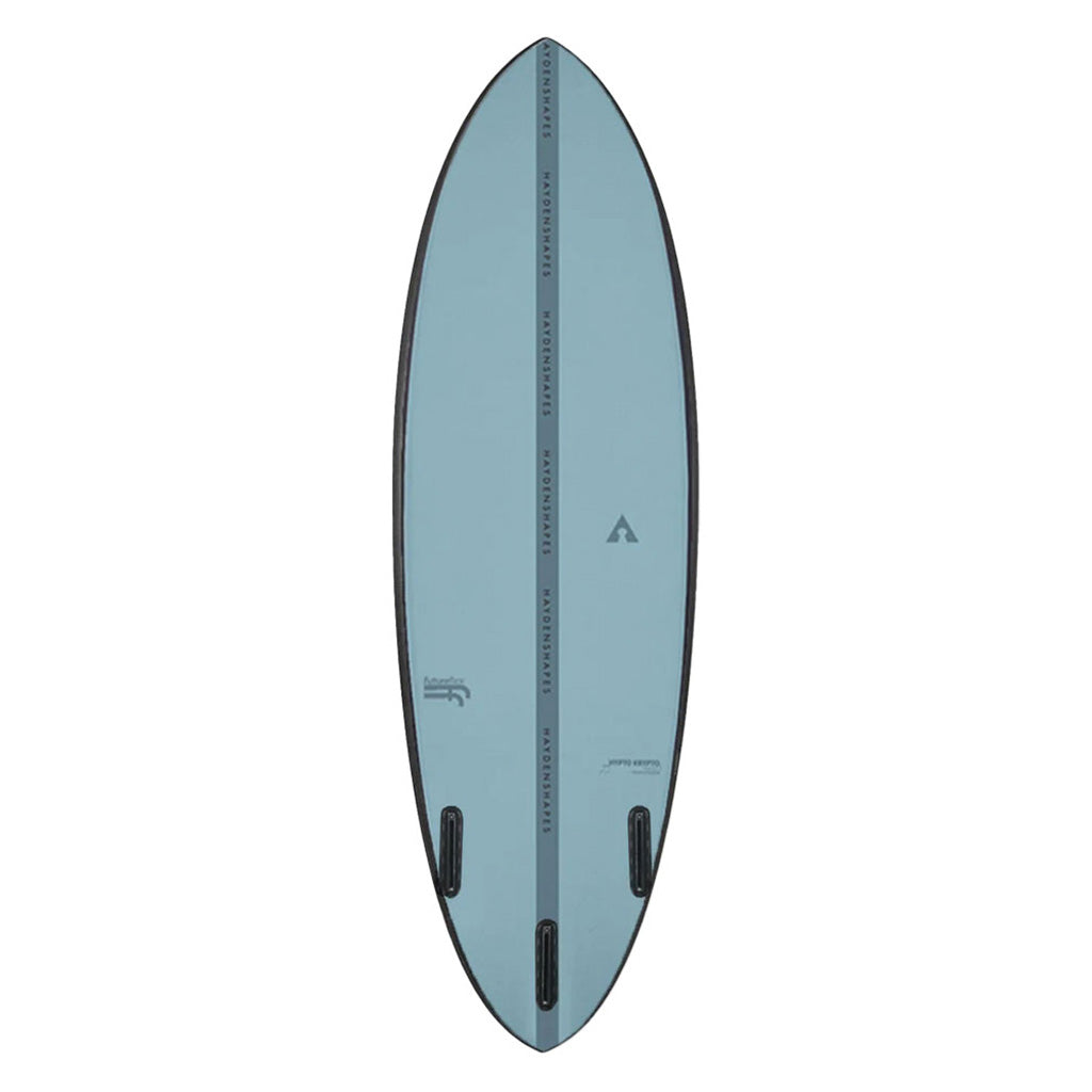 Et Surfboard, Hypto Krypto 6'2 Ff - Fcs Ii i farven Destroyer blå set nede fra