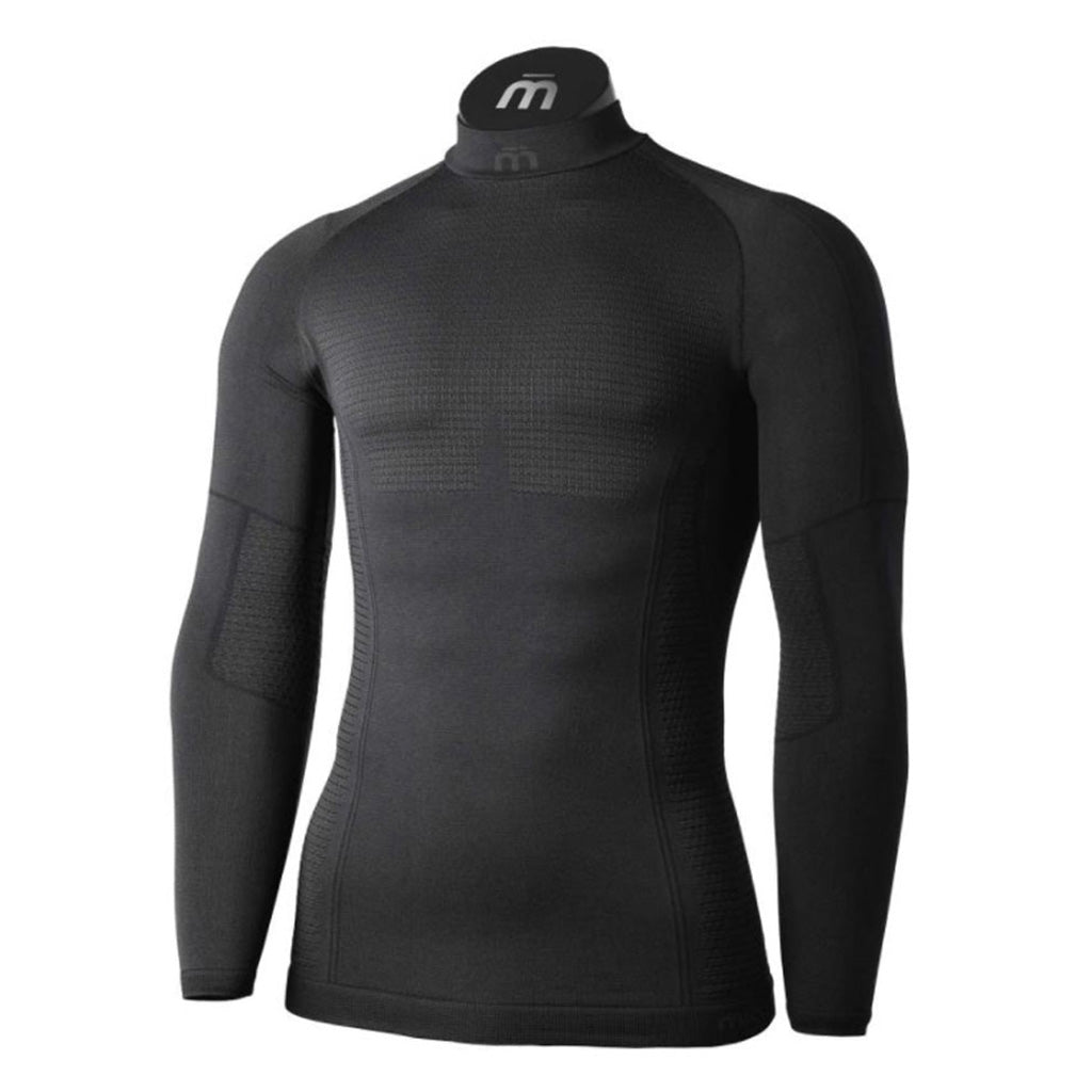 Skiundertøj, Maglia Lupetto M/L Odor Zero XT2 i farven Nero set forfra med skrå vinkel