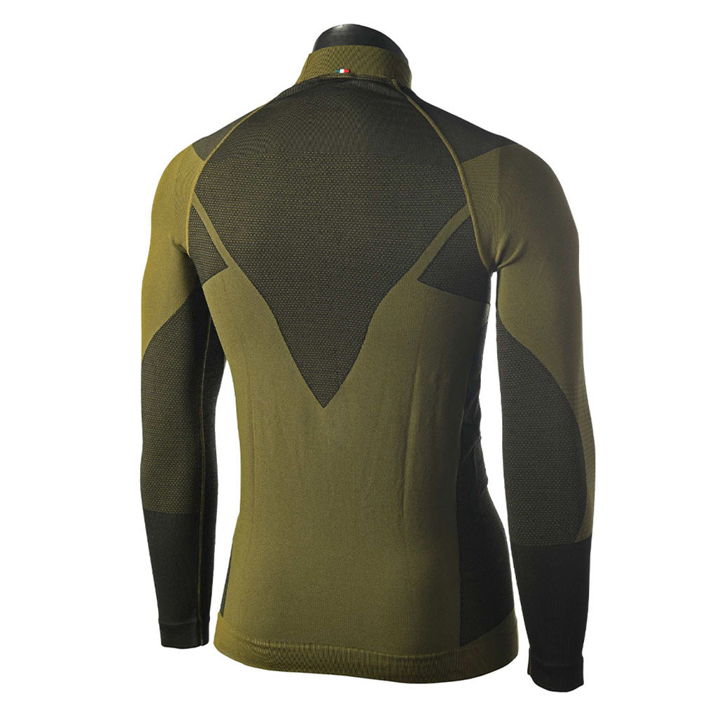 Skiundertøj, Maglia Lupetto Warm Control i farven Forest grøn set bagfra