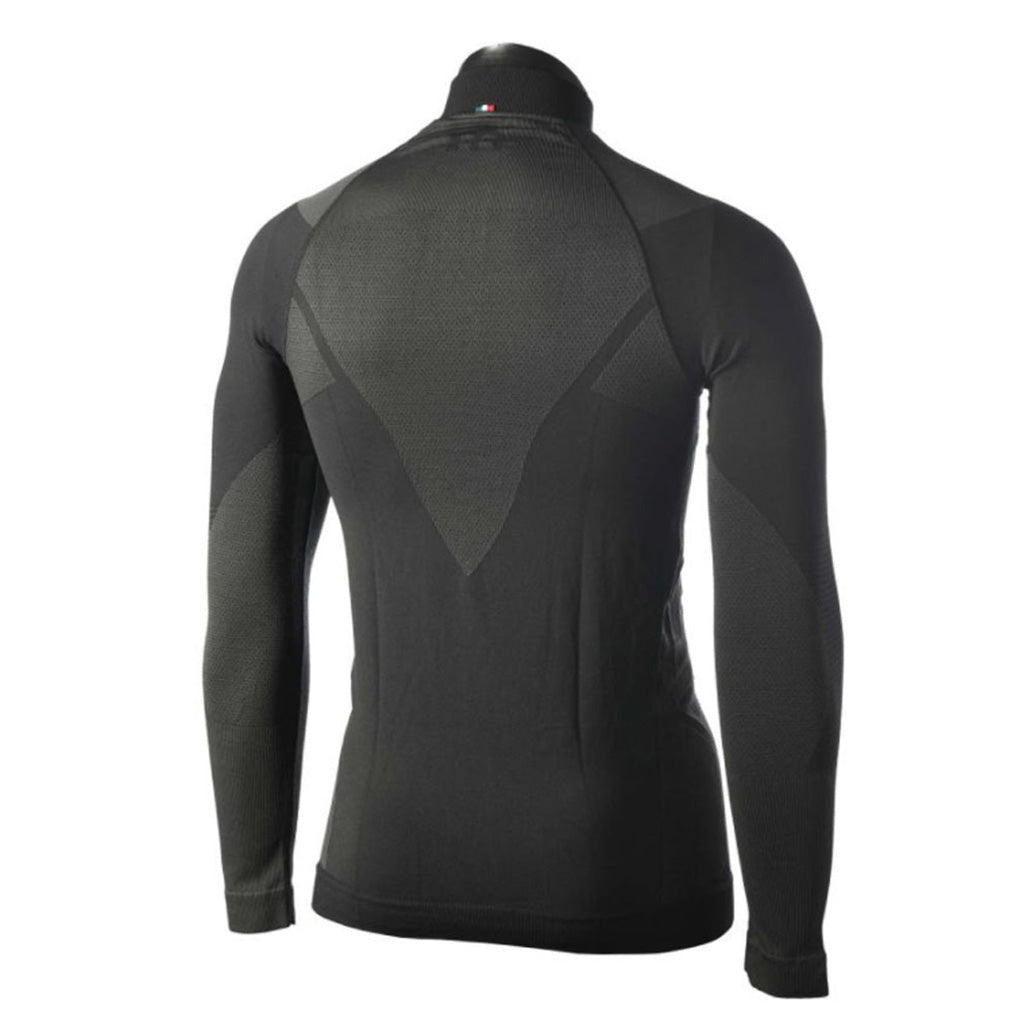 Skiundertøj, Maglia Zip M/L Warm Control i farven Nero set bagfra