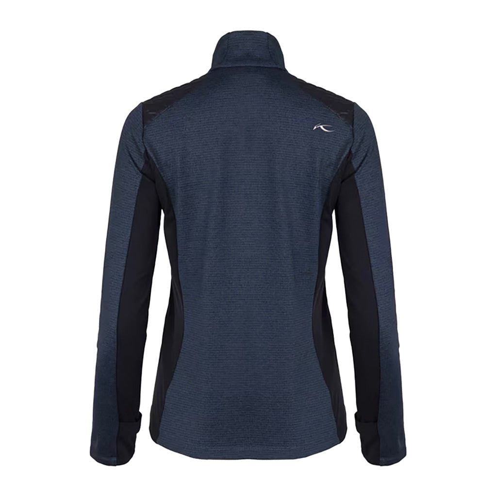 Radun Midlayer i farven Petrol blå/sort set bagfra