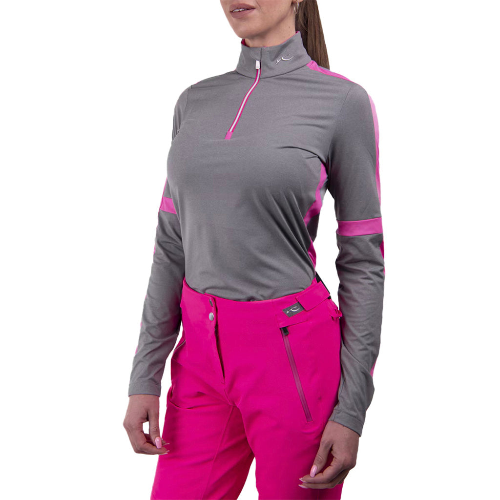 Race Midlayer Half-Zip Midlayer i farven Pewter/Magenta