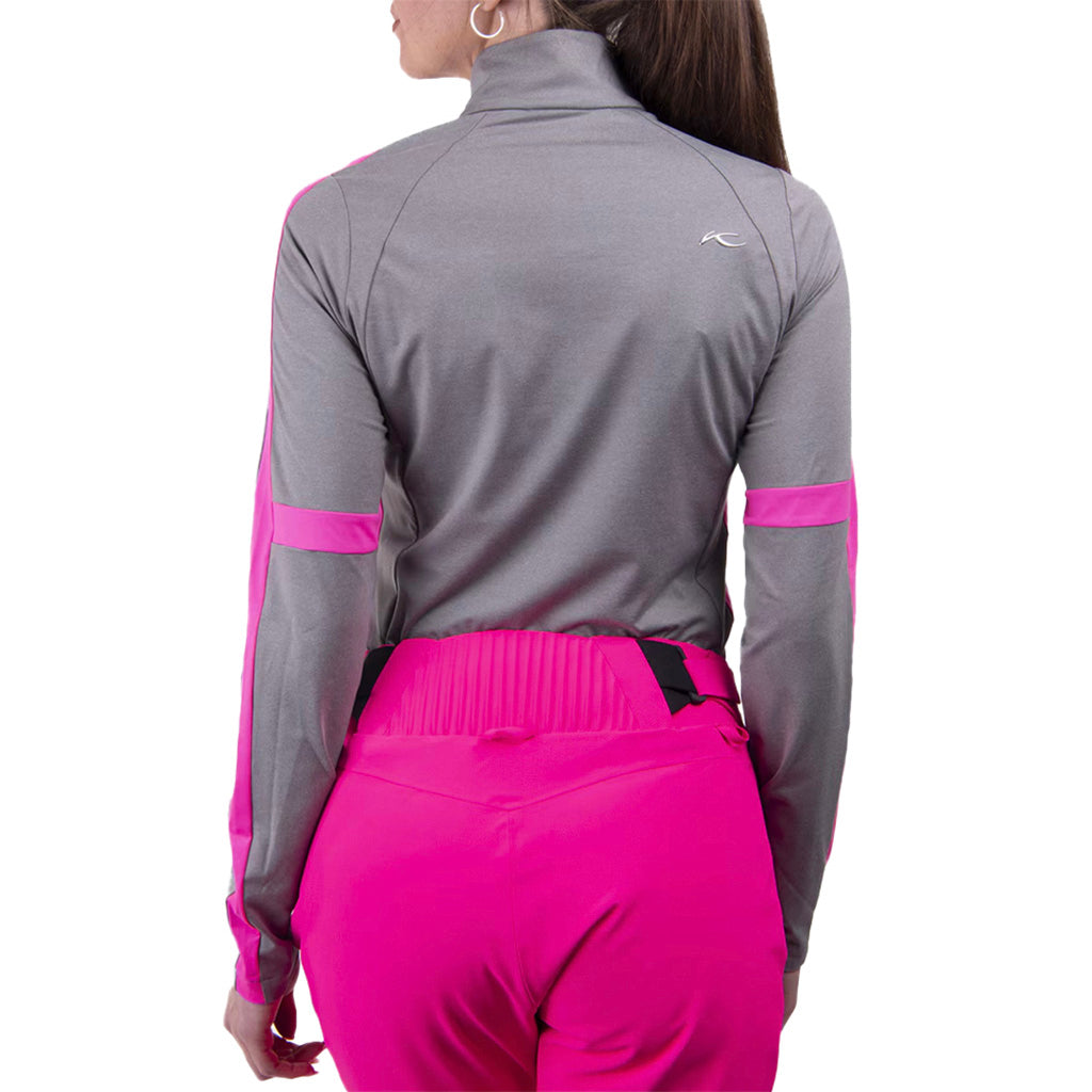 Race Midlayer Half-Zip Midlayer i farven Pewter/Magenta set bagfra