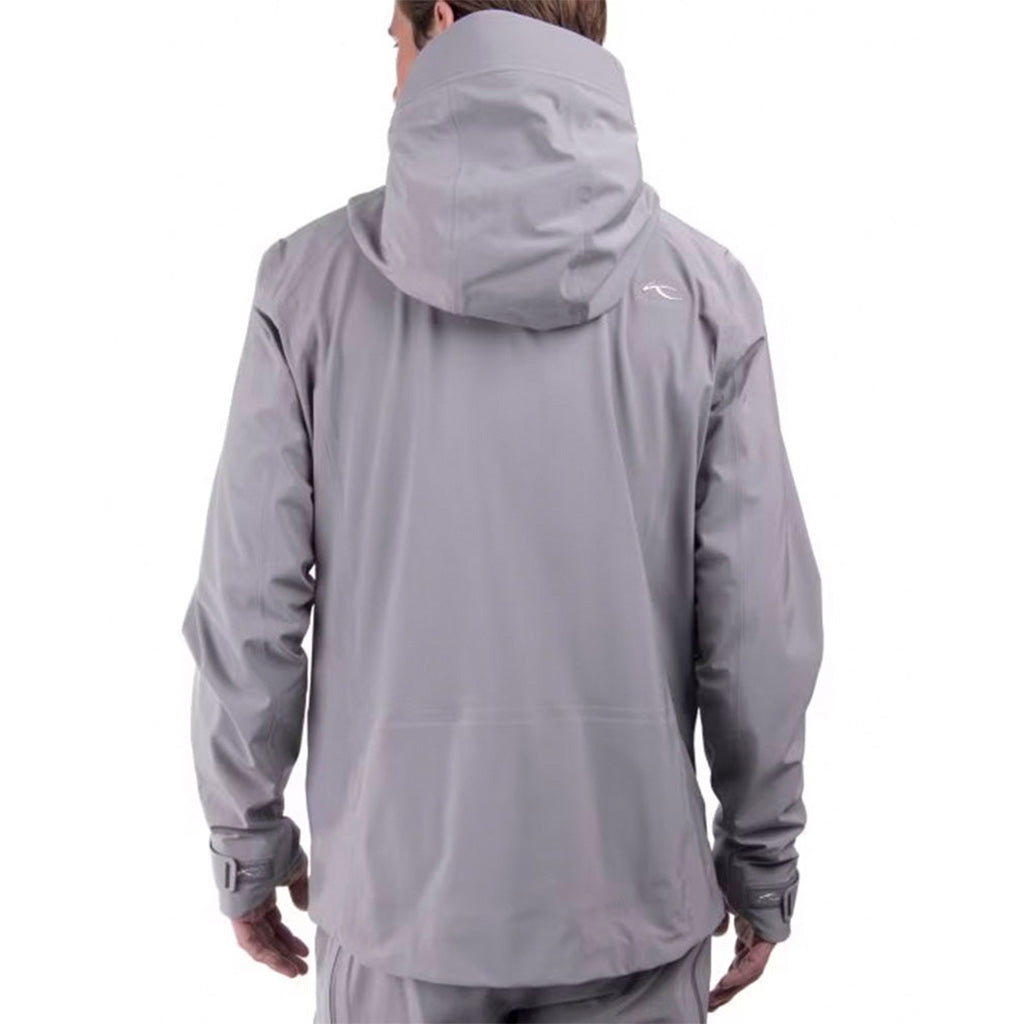 En Skijakke, FRX Shell i farven Pewter set bagfra