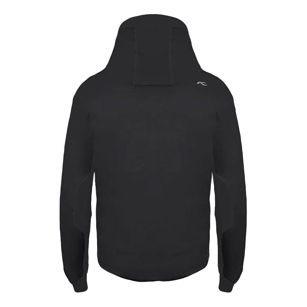 En Skijakke, grøn Line i farven sort set bagfra