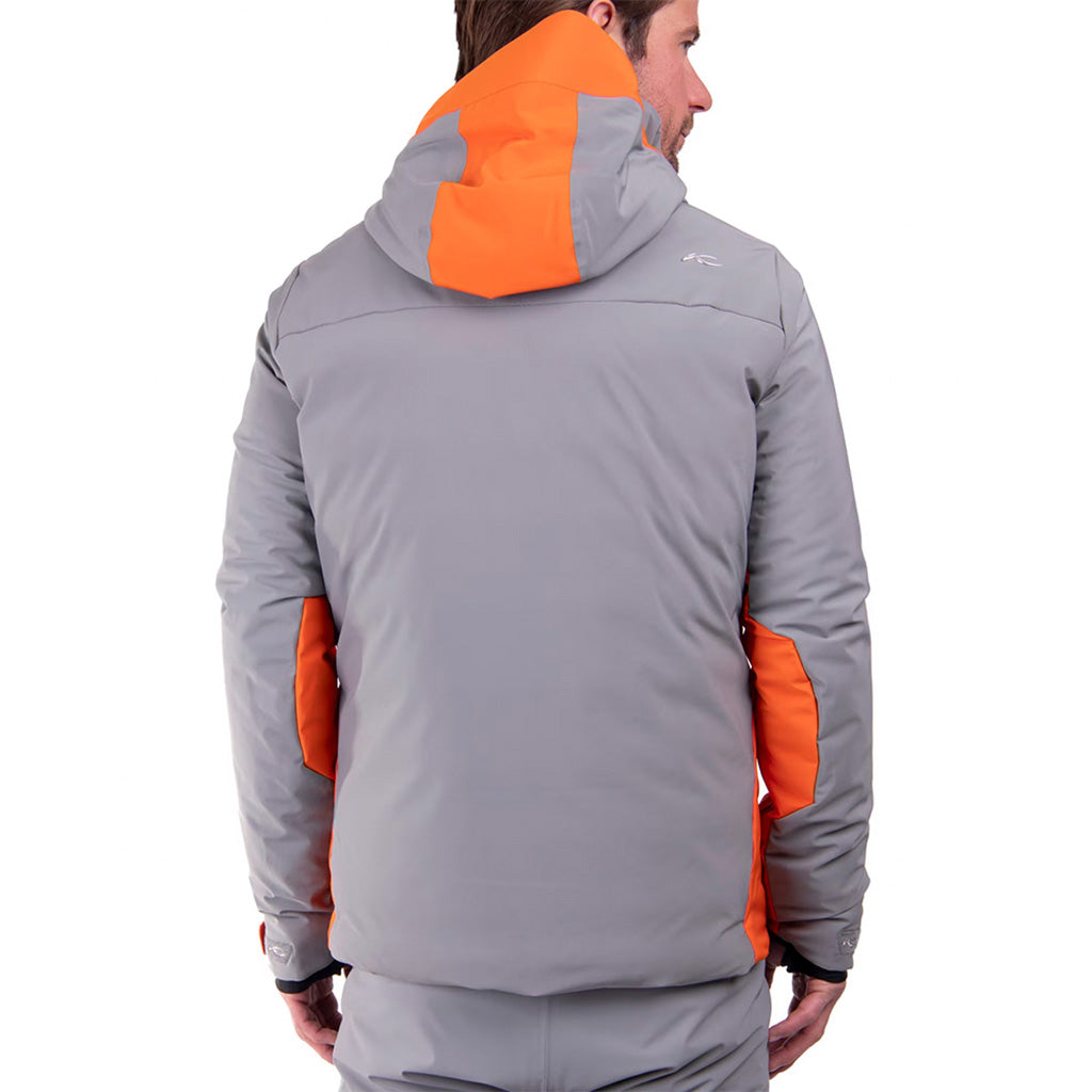 En Skijakke, grøn Line i farven Pewter set bagfra