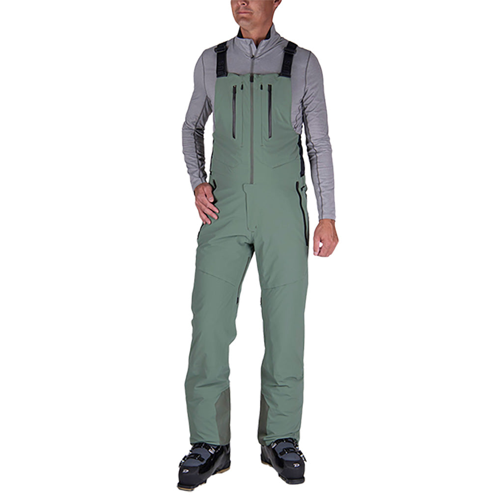 Ligety Bib Skibukser i farven grøn Smoke set forfra