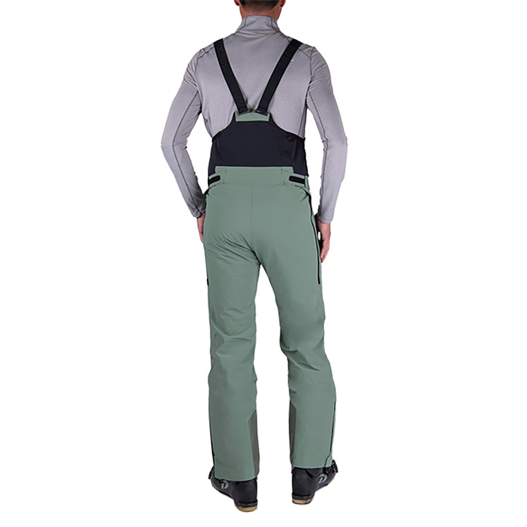 Ligety Bib Skibukser i farven grøn Smoke set bagfra