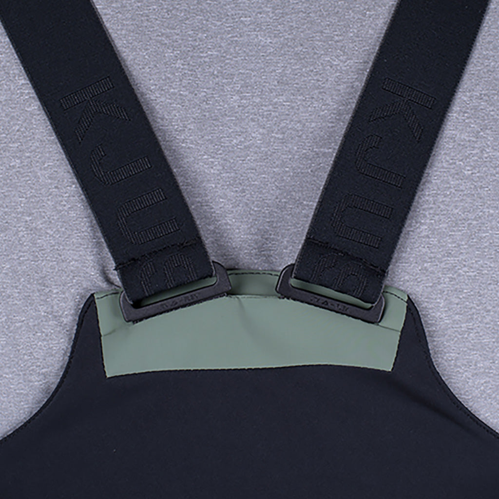 Ligety Bib Skibukser i farven grøn Smoke nærbillede