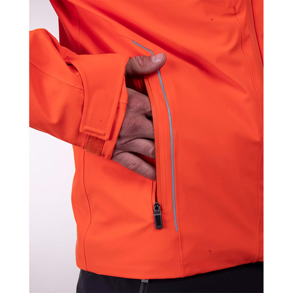 En Skijakke, Formula i farven Kjus Orange nærbillede