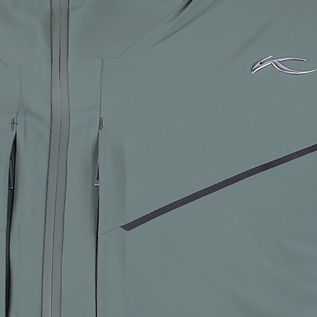 En Skijakke, Formula i farven grøn Smoke detalje af lynlås front brystlomme