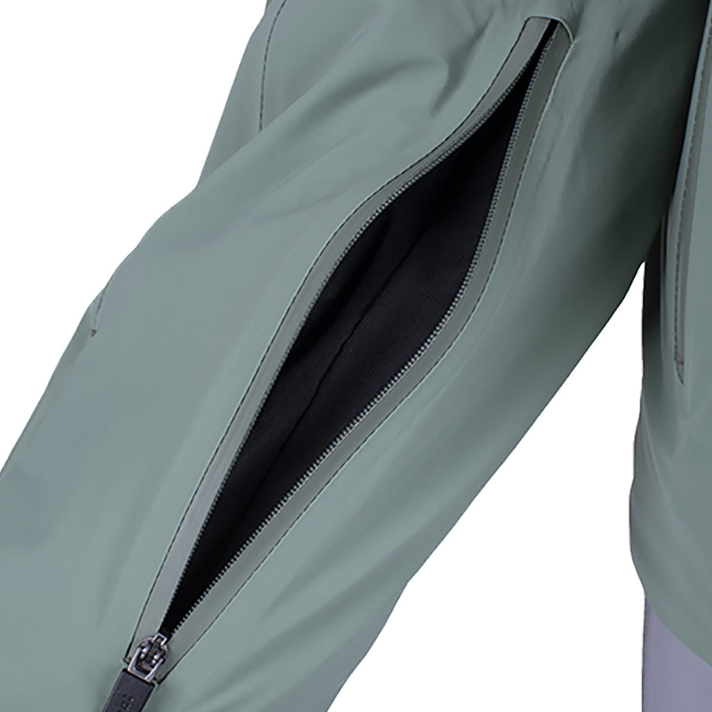 En Skijakke, Formula i farven grøn Smoke detlaje af pistekort lomme