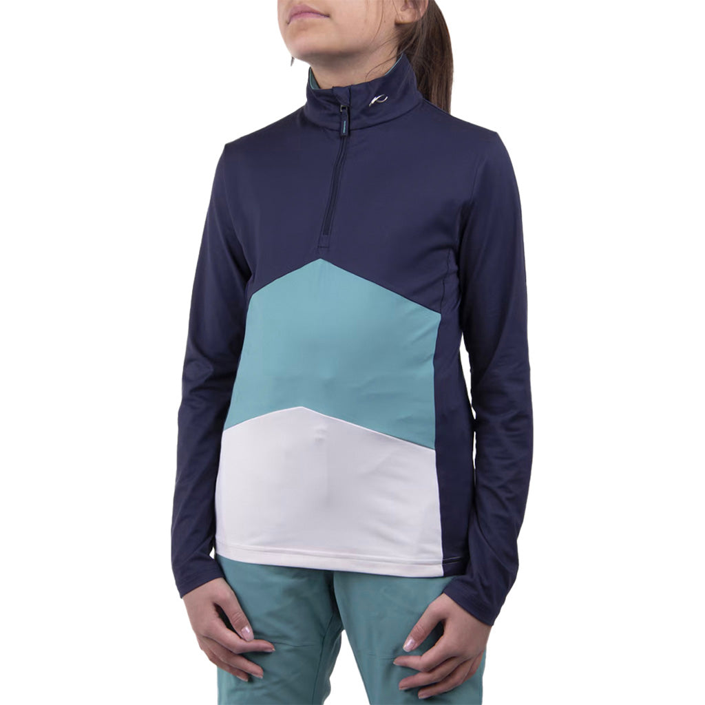 Girl Julie Midlayer Half-Zip Midlayer i farven Tidepool/Atlanta blå