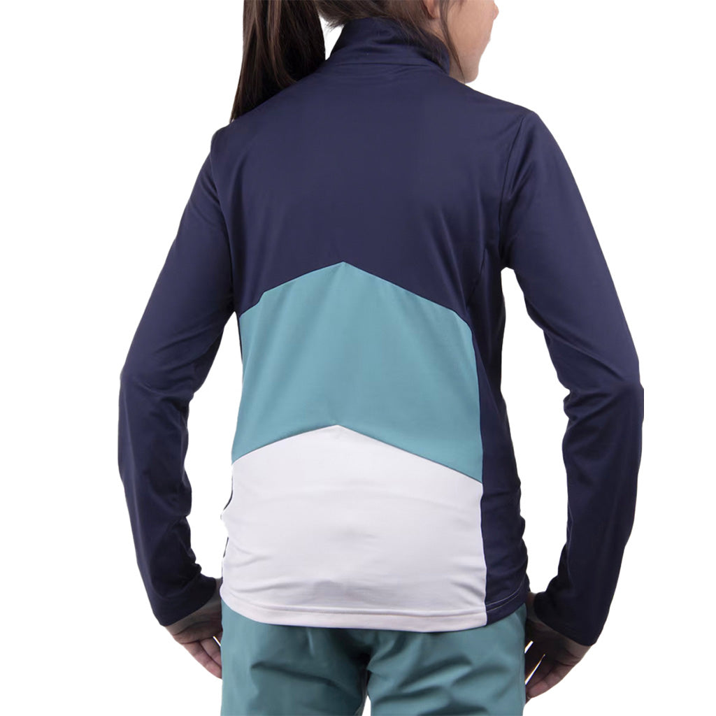 Girl Julie Midlayer Half-Zip Midlayer i farven Tidepool/Atlanta blå set bagfra