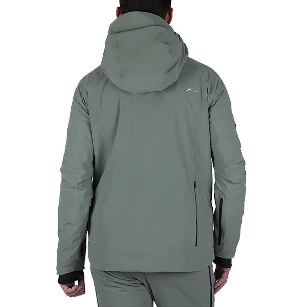 En Skijakke, Ligety i farven grøn Smoke set bagfra