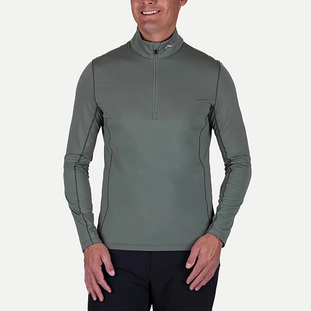 Trace 2.0 HZ Midlayer i farven grøn Smoke set forfra på model