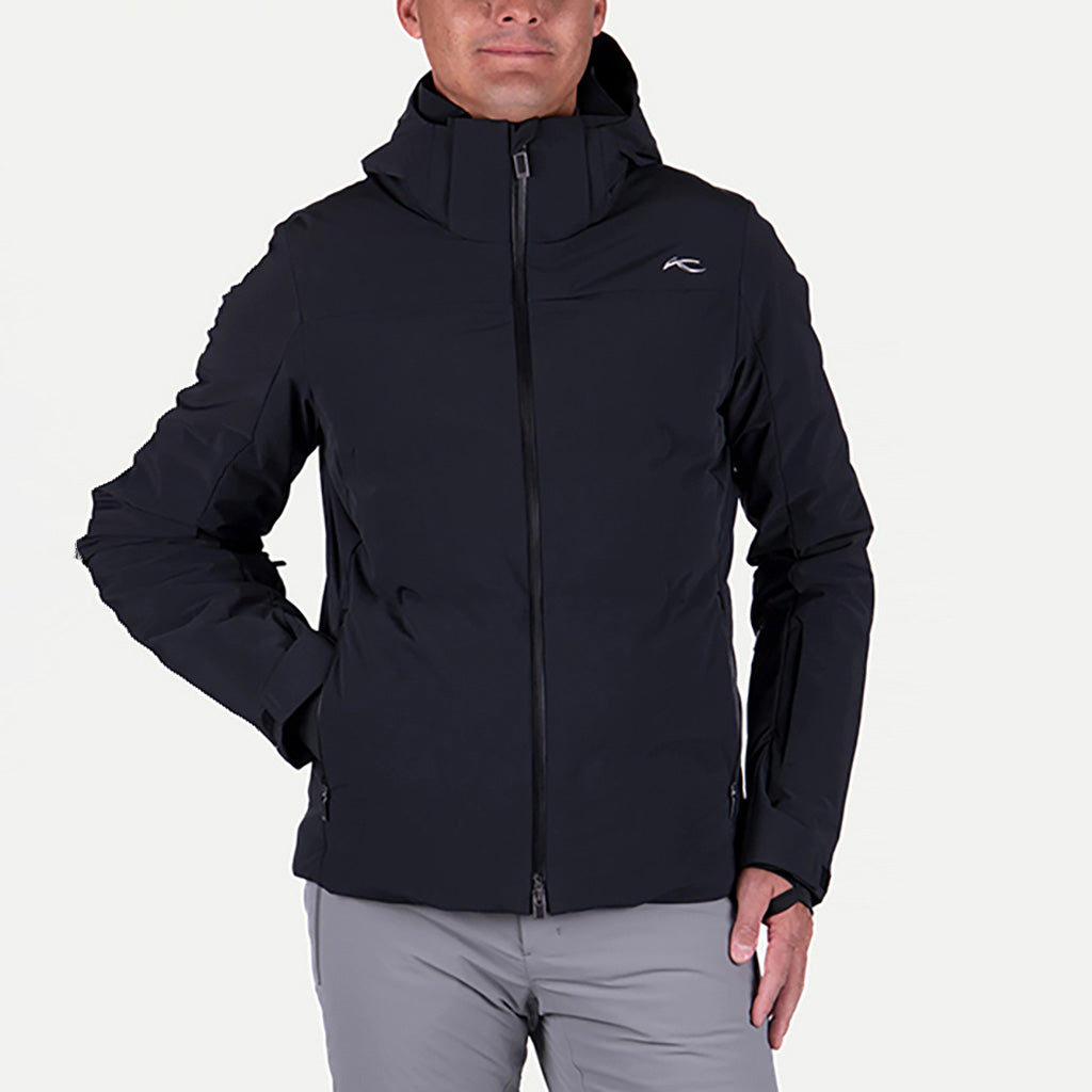 En Skijakke, grøn Line 2.0 i farven sort set forfra