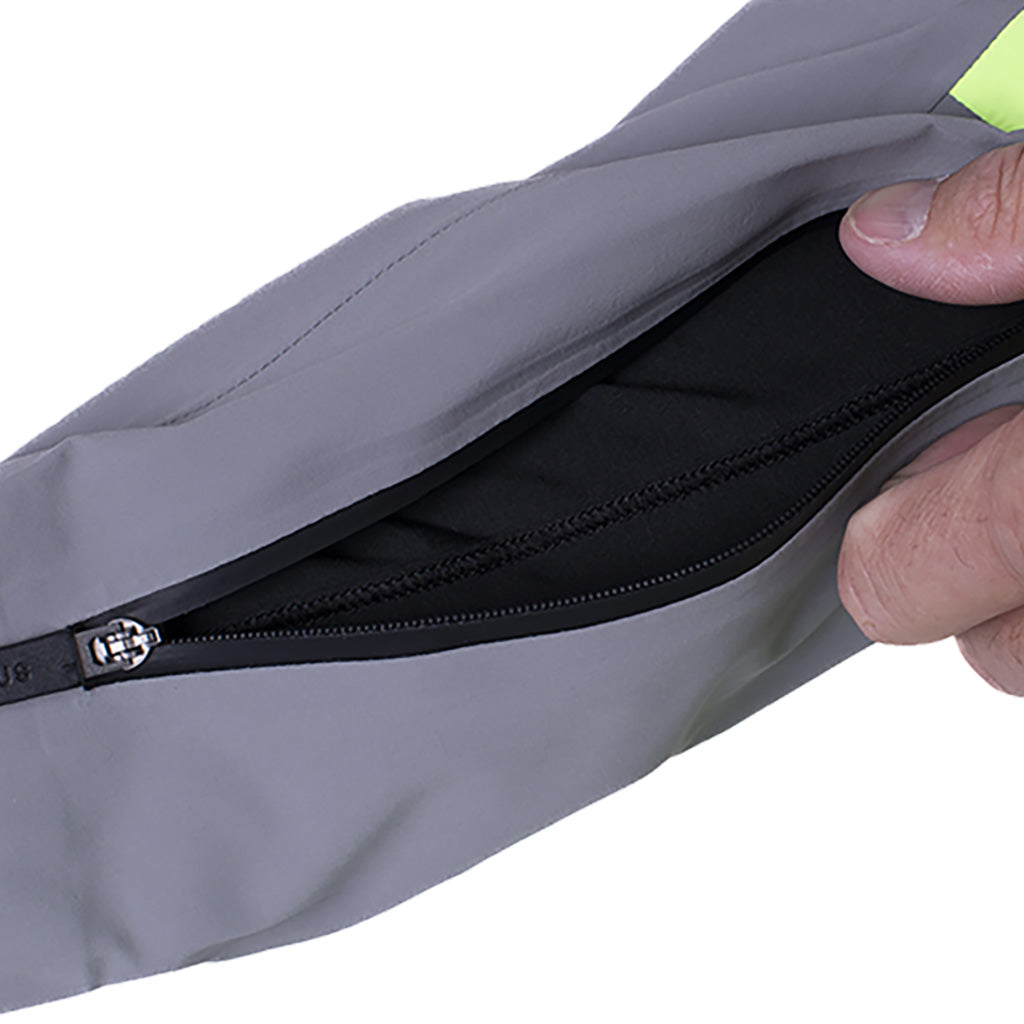 En Skijakke, Lucas FRX Shell i farven Limelight/Pewter nærbillede