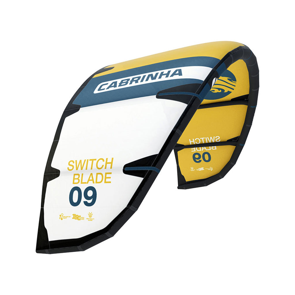 En Kite, Switchblade i farven blå / gul