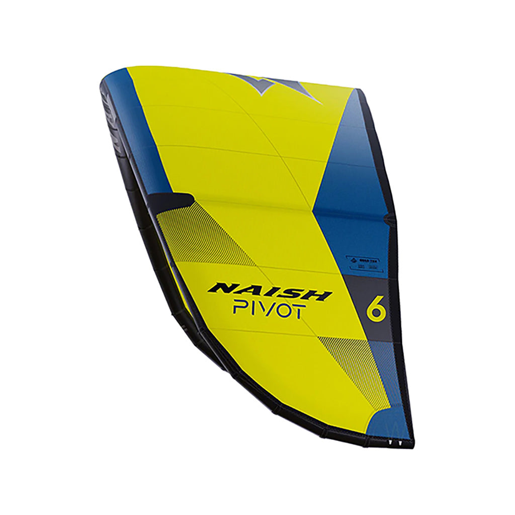 En Kite, Pivot i farven gul set fra en skrå vinkel