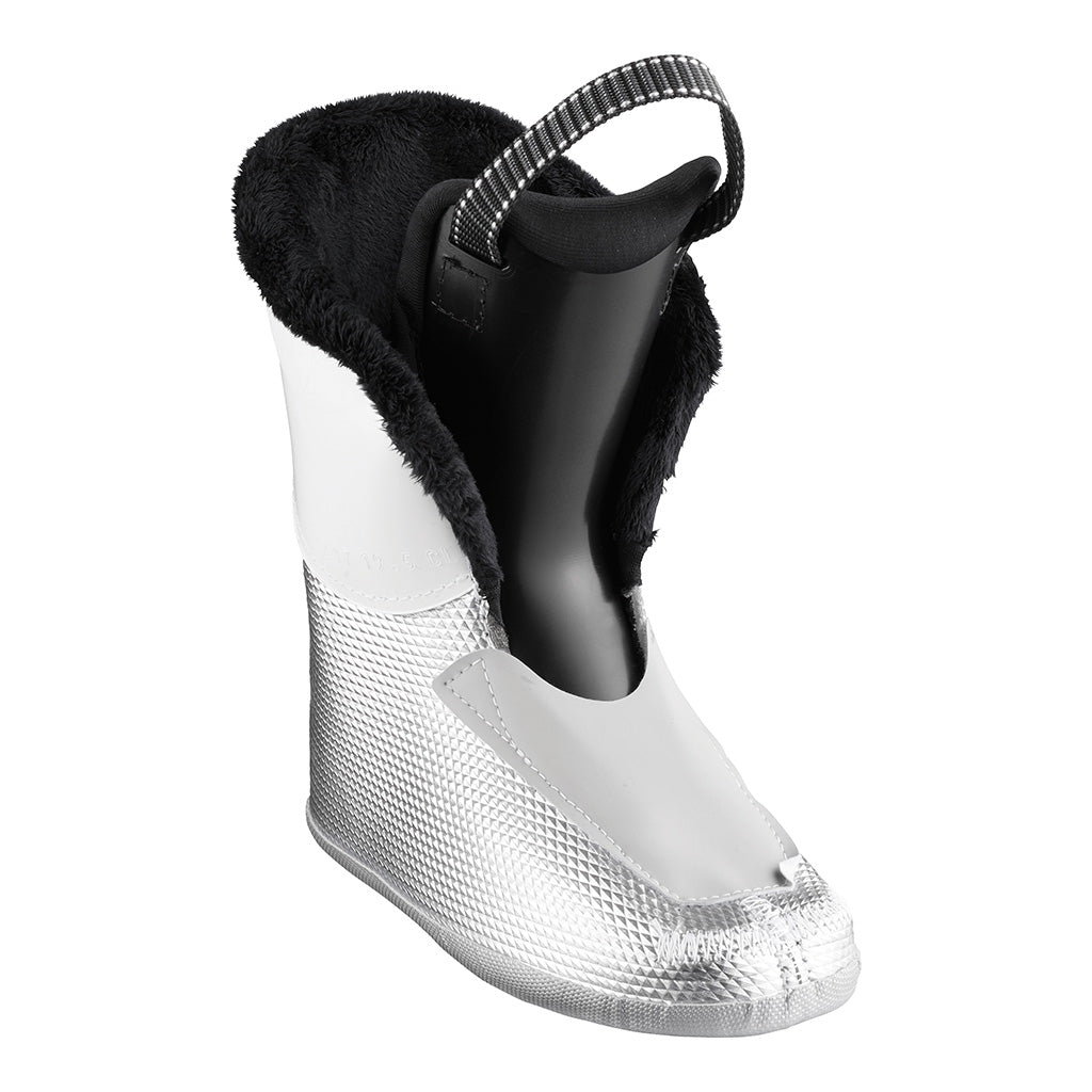 Team T2 Skistøvler i farven sort/Acid grøn/hvid set forfra med skrå vinkel