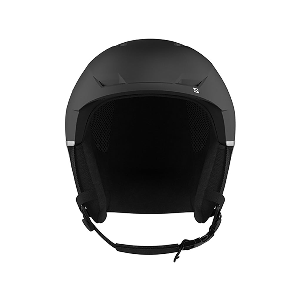 En Skihjelm, Pioneer LT i farven sort Silver set forfra