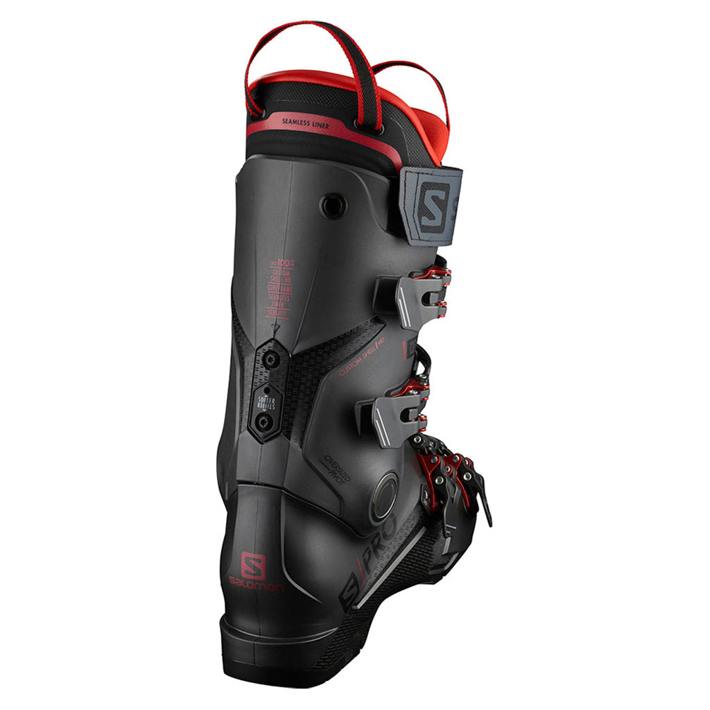 S/Pro 120 GW Skistøvler i farven Belluga/rød/sort set bagfra