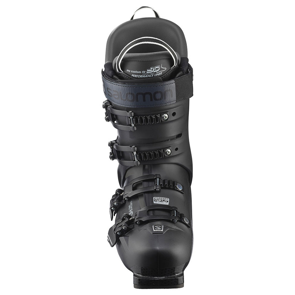 S/Pro 100 GW Skistøvler i farven sort/Belluga/Silver set forfra