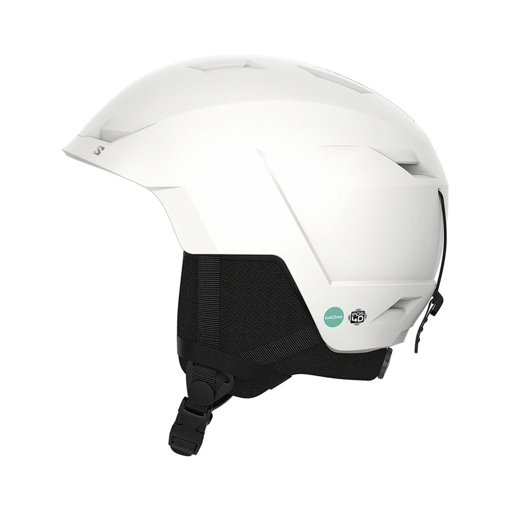 En Skihjelm, Pioneer LT i farven hvid set fra venstre side