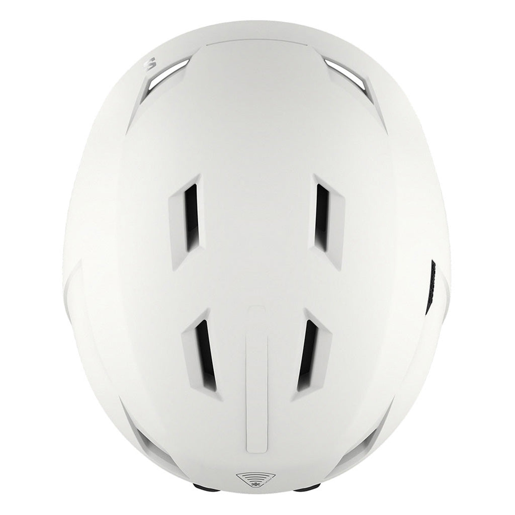 En Skihjelm, Pioneer LT i farven hvid set oppe fra