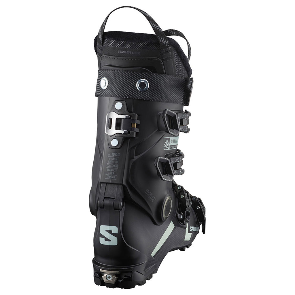 Shift Pro 90 At Skistøvler i farven sort/hvid Moss/Belluga set bagfra
