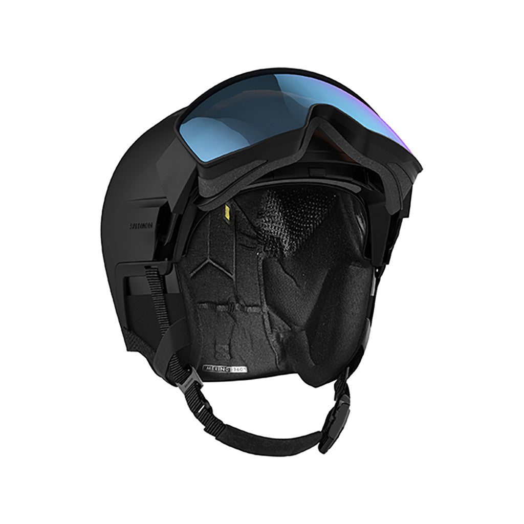 En Skihjelm, Driver Prime Sigphoto MIPS i farven sort set forfra med visir nede