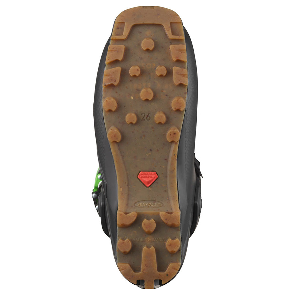 Mtn Summit Pure Skistøvler i farven sort/Pastel Neon grøn set bagfra